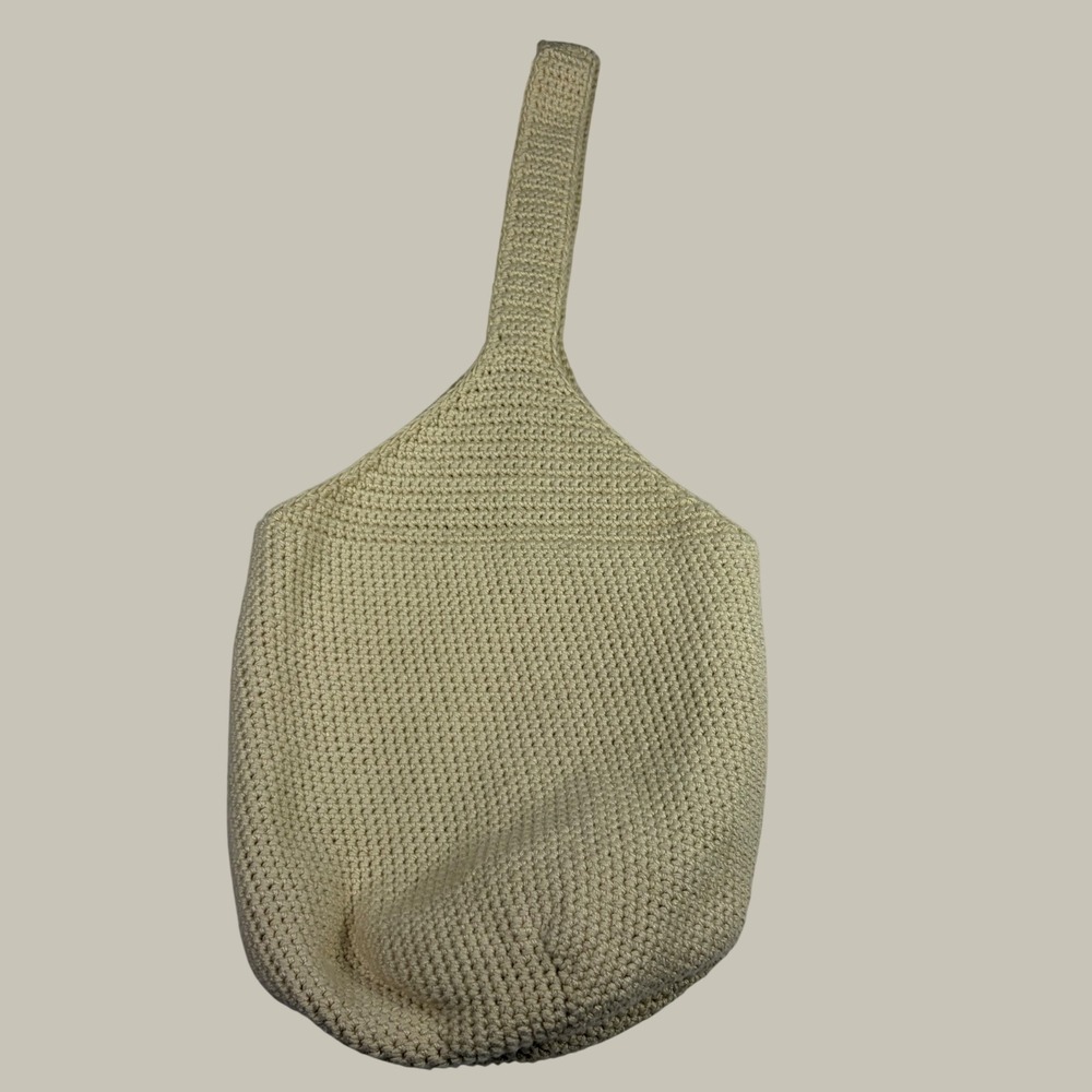 Handmade Crochet Hobo Bag Cream Boho Cottagecore Minimalist Coastal Grandma
